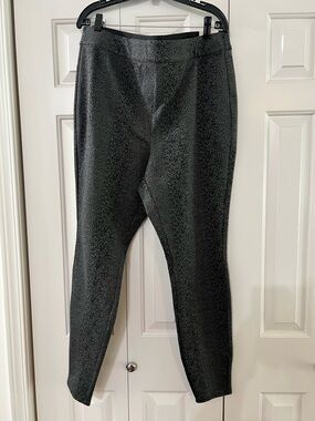 Lane Bryant Black Speckled Ponte Leggings